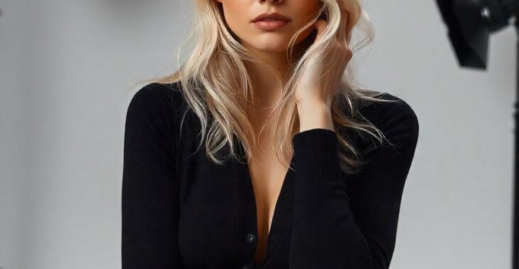 Professional model photoshoot at The Blue Rooms Studios